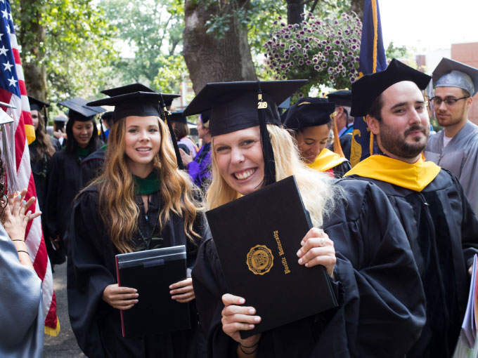 Photo of students at graduation